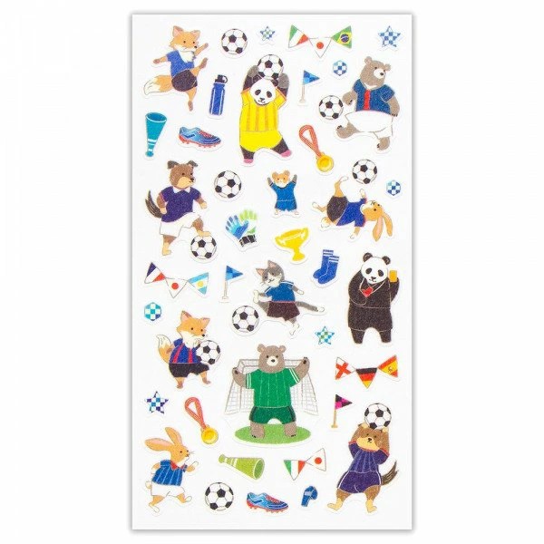 動物スポーツシール　サッカー